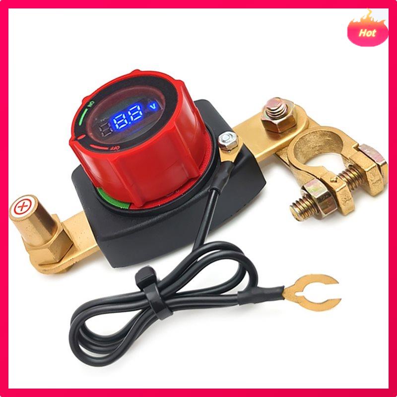 DC 5-80V LED Voltmeter Battery Disconnect Switch 12V-48V Car Battery Disconnect Switch
