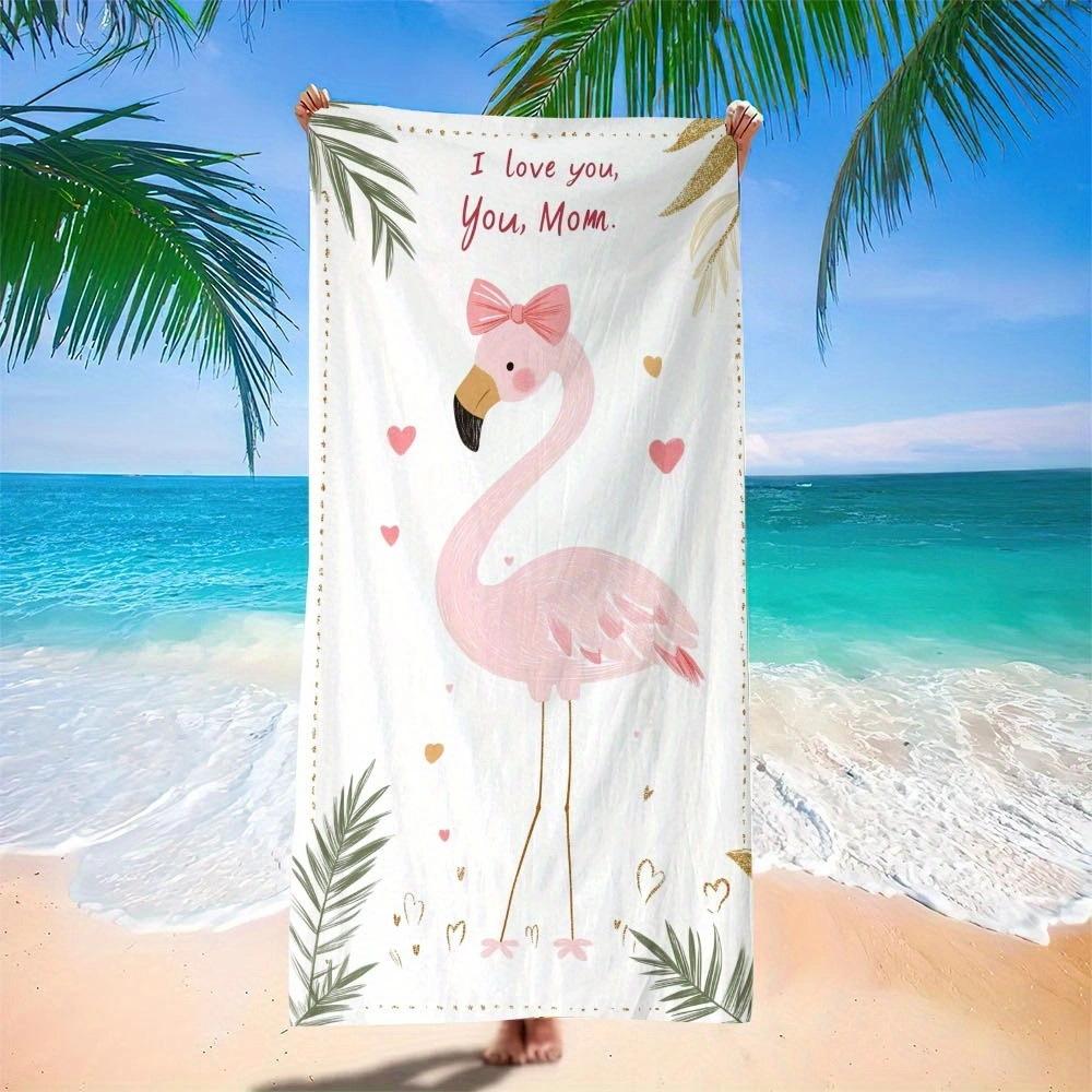Flamingo Beach Towel Adult European And American Bath Towel Class A Large Bath Towel Absorbent Quick-Drying Towel Adult 140x70