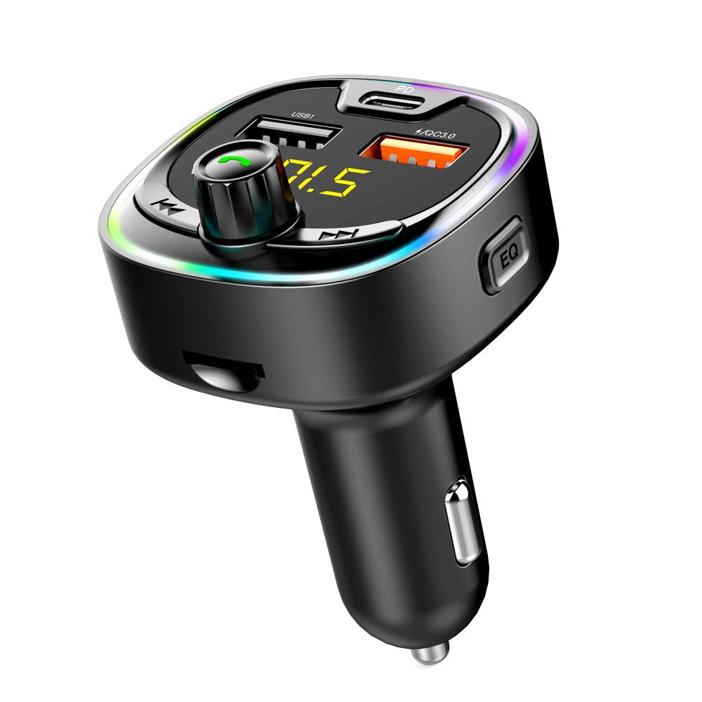 BT08 Bluetooth 5.0 FM Transmitter Handsfree Car Radio Modulator MP3 Player QC3.0 5V 1A USB Quick Charge Adapter 12V/24V Car Kits