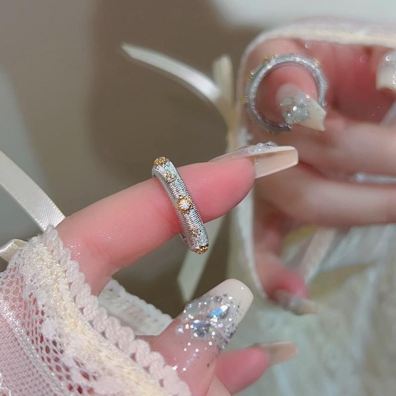 Stylish Geometric Open Ring With Dazzling Zircon Stone And Elegant Pearl For Women