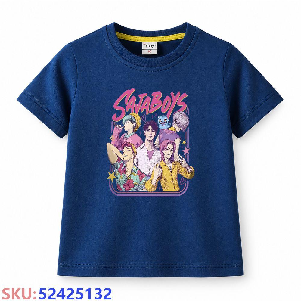 KPop Demon Hunters Children's Cartoon Print T-shirt