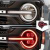 RGB Lens Modified Headlight Assembly with Flowing Turn Signals for 21-25 Ford Bronco