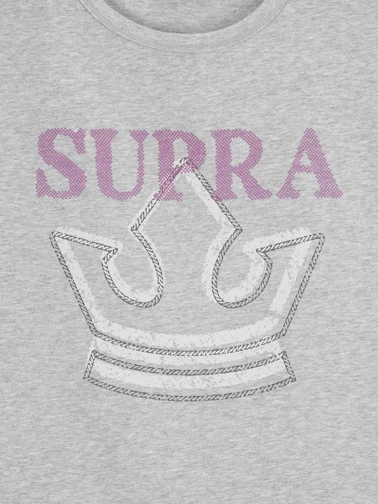 SUPRA Women'S Crown Logo Point Crop T-Shirt (Gray)