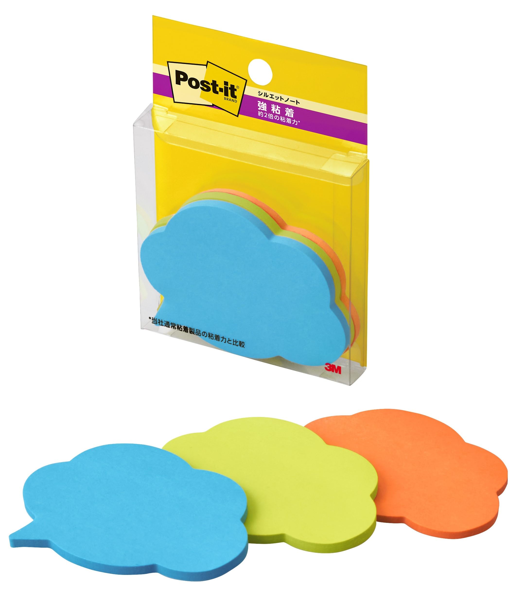 3M Клейкие Суперпрочные Милые Силуэты Речь 50 x 69 30 листов x 3 Стикеры Post-it, Клейкие, Дизайн, Пузырь, мм, блоки, SSS-FKU1