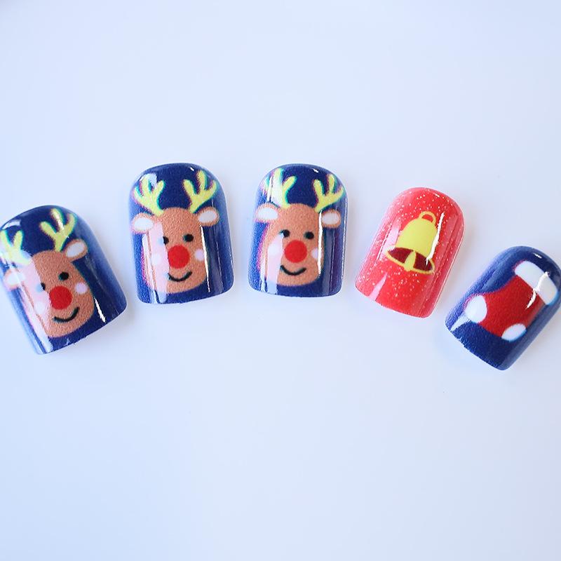 Autumn and Winter New Nail Patch Christmas Elements High-end Design Short European Square Wearing Nail Piece