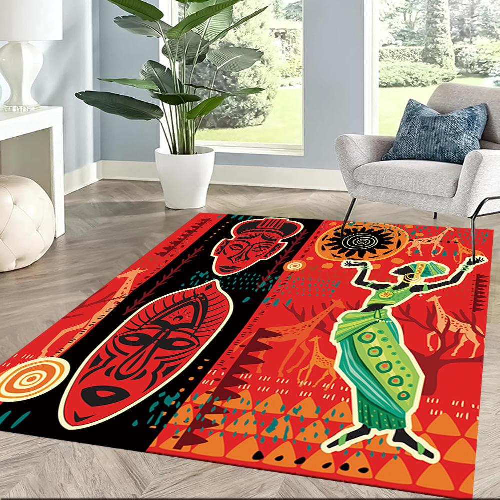 African Style Carpet Design for Entryway Playrooms Decorate room Hallway Anti-slip Rug Anime Office Decor Perfect Gift for Women/Men