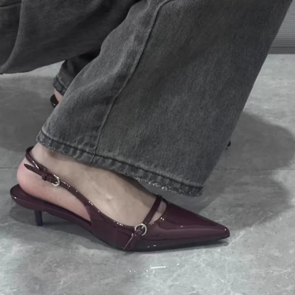 Sexy Women High Heels Sandals Pointed Toe Summer Shoes Slingback Slippers New Dress Party Woman Pumps Sandalias