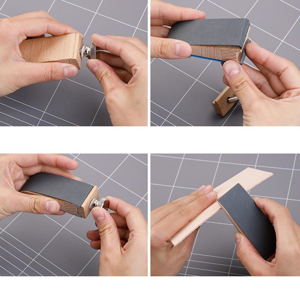 Beech Block Sandpaper Grinding Block Sanding Leather Craft Tool New Edge Polishing Tool  Gadget