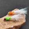 Carbon Fiber Fly Fishing Lures Realistic Hair Tail Lures With 3D Eyes & Sharply Hook For Basses Trouts & Saltwater Fish