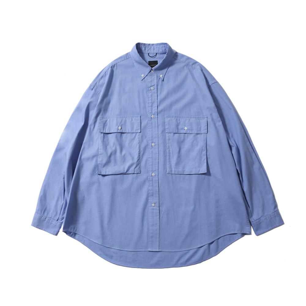 Moif [Ss24] Wide Utility Shirt / Blue Oxford Blue Oxford/3