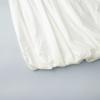 Robe à col rond et manches bouffantes 100% coton pour femme, Robe décontractée ample unie pour le printemps et l'été, Style européen américain