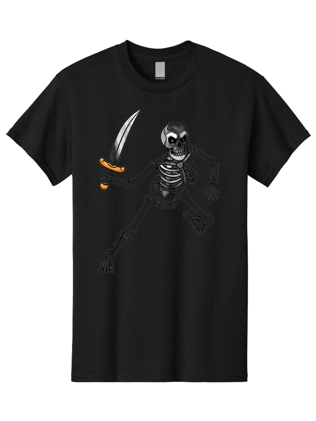 Skeleton-Pirate-1 Mens Graphic Tee, 100% Cotton, Casual Summer Wear S