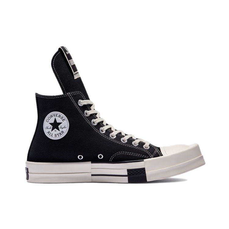 Converse Rick Owens x TURBODRK Chuck 70 High Black Unisex Sneakers Egret White 172344C