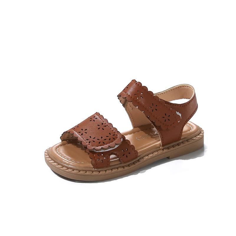 Summer new style girls' sandals, Korean-style hollow-out sandals for little girls, soft sole princess shoes for babies, beach shoes