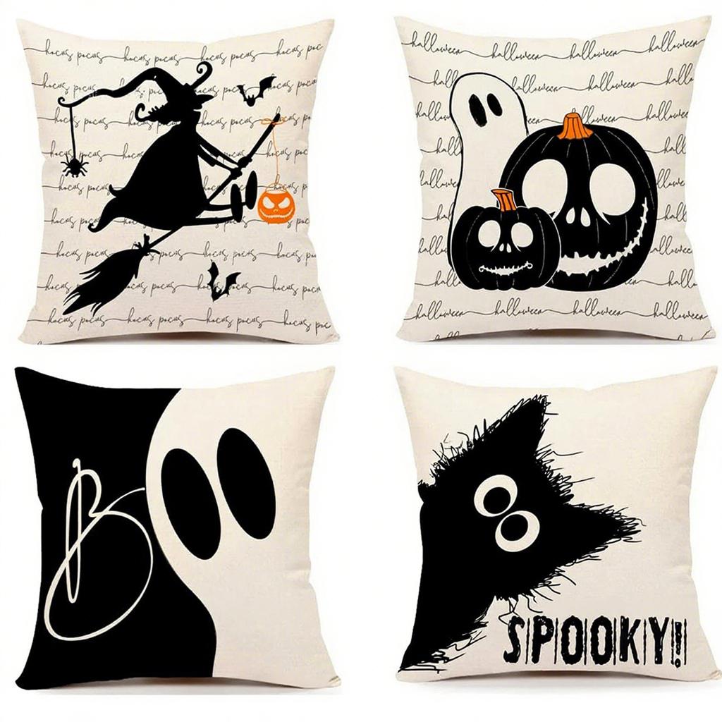 Halloween Pillowcase Pumpkin Skull Funny Ghost Cushion Cover Sofa Living Room Decoration Pillow