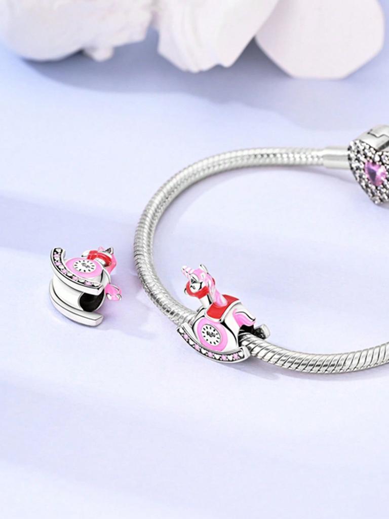 Copper Plated Original Charms Fantasy Unicorn Flamingo Beads Fit Bracelet Women'S Jewelry Gift