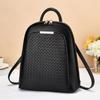 Taizhou Women's Bag Korean Version Embossed Solid Color Bag, Single Shoulder Backpack, Fashionable and Trendy Checkered Backpack