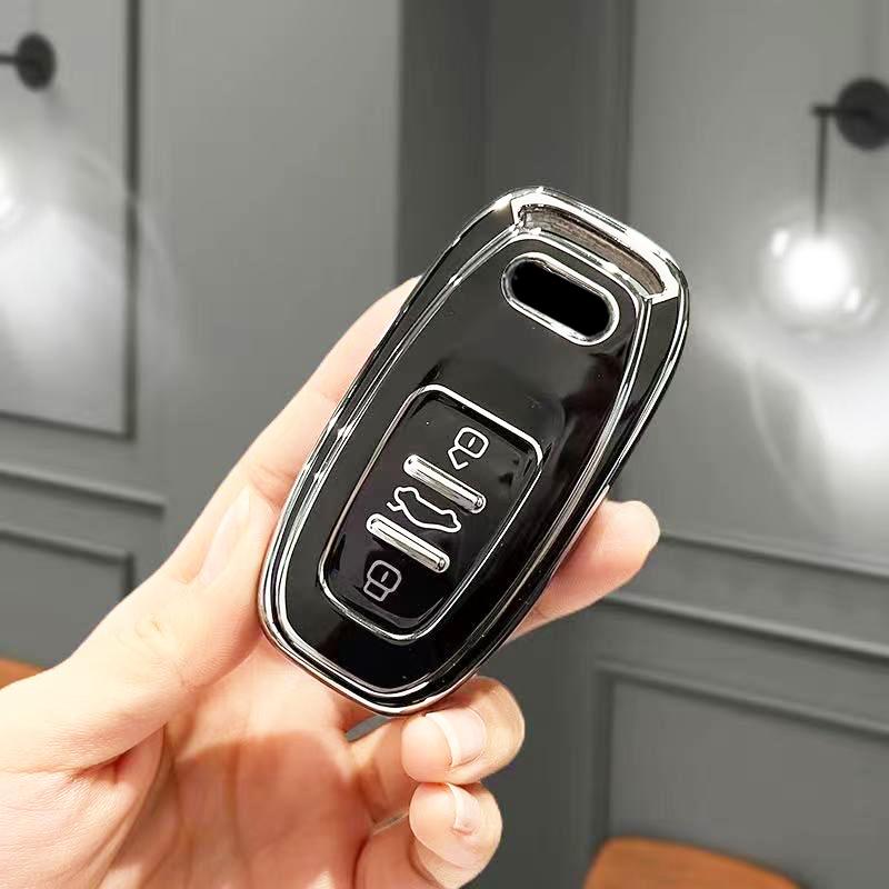 Auto Shell Fob Holder Soft TPU Car Remote Key Case Cover For A4 A5 A6 A7 A8 Q8 Q5 S6 S7 S5 S4 RS6 RS7 TT Accessories