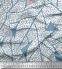 oneOone Cotton Flex Grayish Blue Fabric Leaves Panel Quilting Supplies Print Sewing Fabric By The Yard 40 Inch