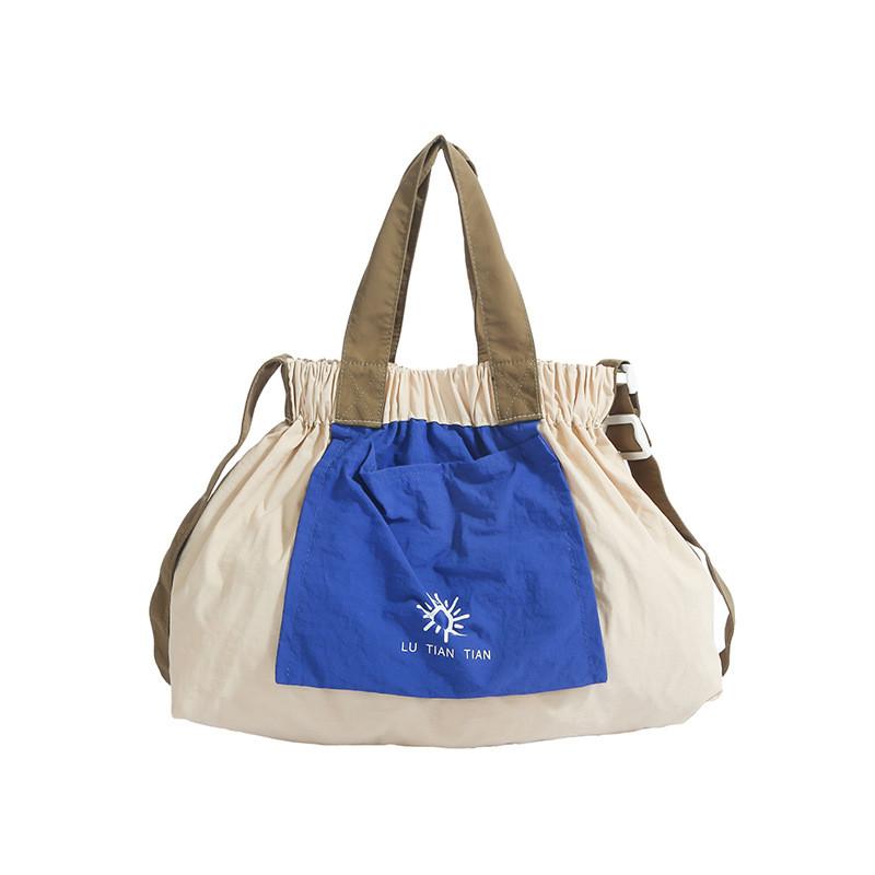 Simple Pattern Letter Contrasting Color Children Shoulder Bag For Daily Use