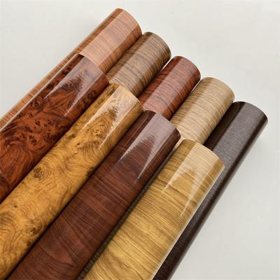 Wood Vinyl Sticker Wrap Film PVC Self Adhesive Wooden Textured Grain Vinyl Film Cabinet Car Interior Furniture Bubble