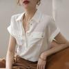 2024 Women's Versatile Chiffon White Summer Shirt - Casual & Fashionable Design