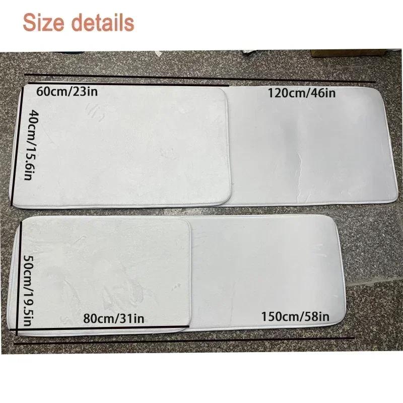 Modern Printed Kitchen Floor Mats, Washable Anti-Slip Carpet for Laundry Room Corridors, Entrance Door Pads, Home Decor