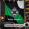 TapestryBorussia Mönchengladbach Custom Name Text Personalized Wall Hanging Tapestry Home Wall Decor