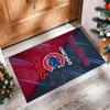 Chicago Cubs Crystal Velvet Rug, Custom Name Text Personalized Non‑Slip Floor Mat for Home Decor Gift
