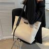 Casual large-capacity bag women's bag new versatile canvas bag commuter shoulder bag simple tote bag