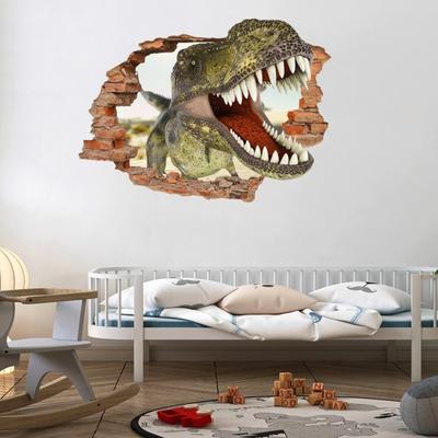 3D Dinosaur Wall Decals Easy To Apply Reusable Self-adhesive PVC Embossing Dinosaur Decals Home Decorations
