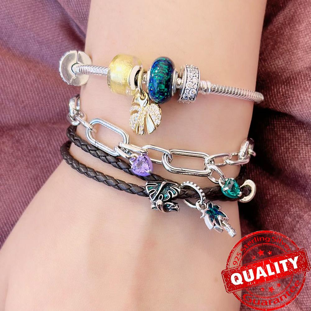 Kolorowa Seria Ja Fioletowa Czakra Serca Mini Zawieszka Pasuje do Markowej Bransoletki Me Miedziana Kotwica Mini Zawieszka Kobiety Drobna Biżuteria