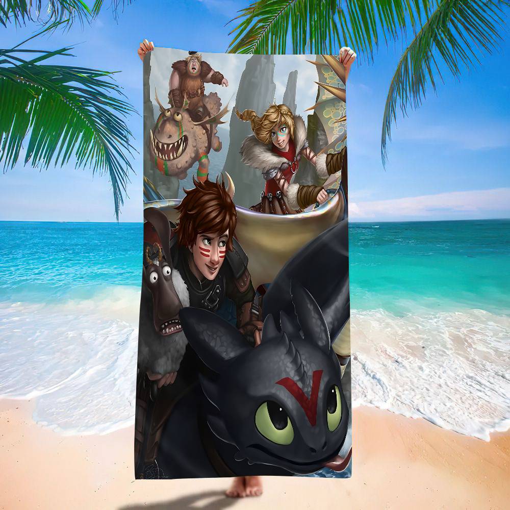 Adventure Film How To T-Trains Your D-Dragon Microfiber Beach Towel Absorbent Quick Yoga Swimming Resort Mountain Climbing Towel
