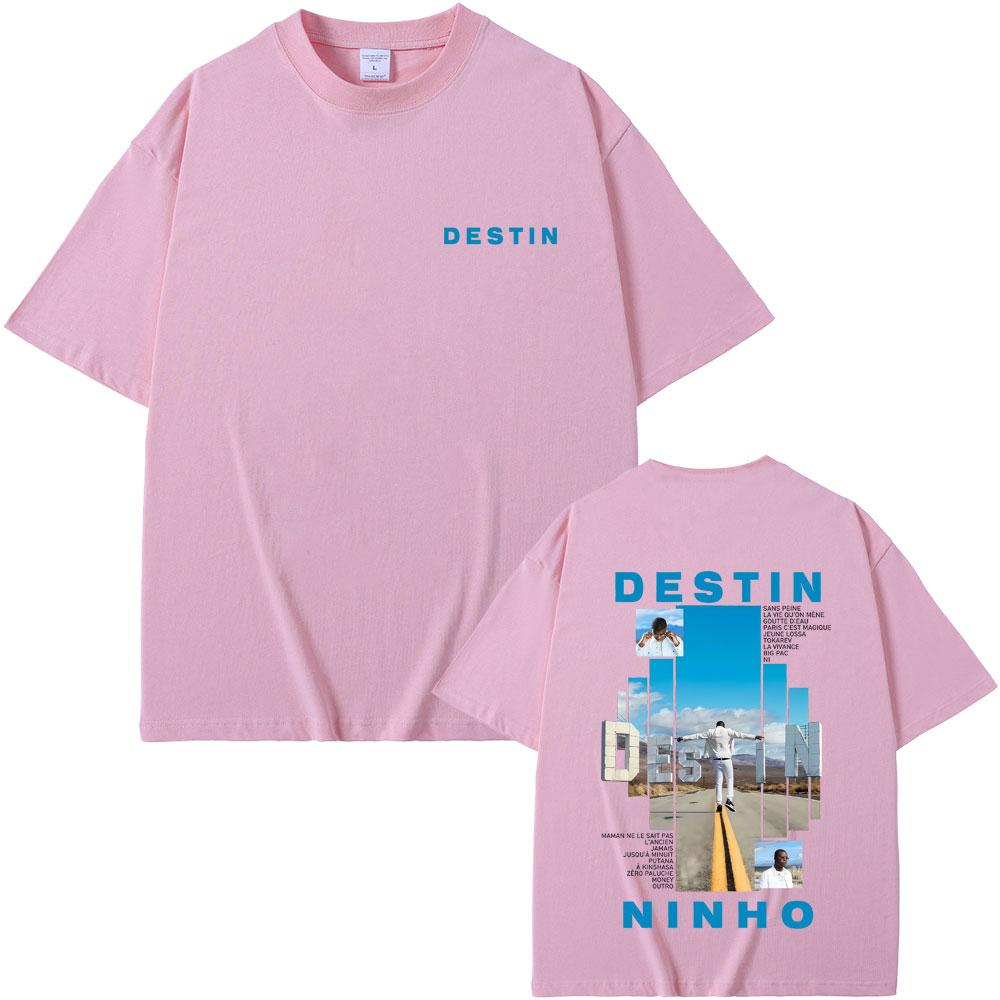 Rapper Ninho Destin Album Graphic Tshirt Men Women Hip Hop Fashion Pop Music Tshirts Male Casual Vintage T Shirts Streetwear