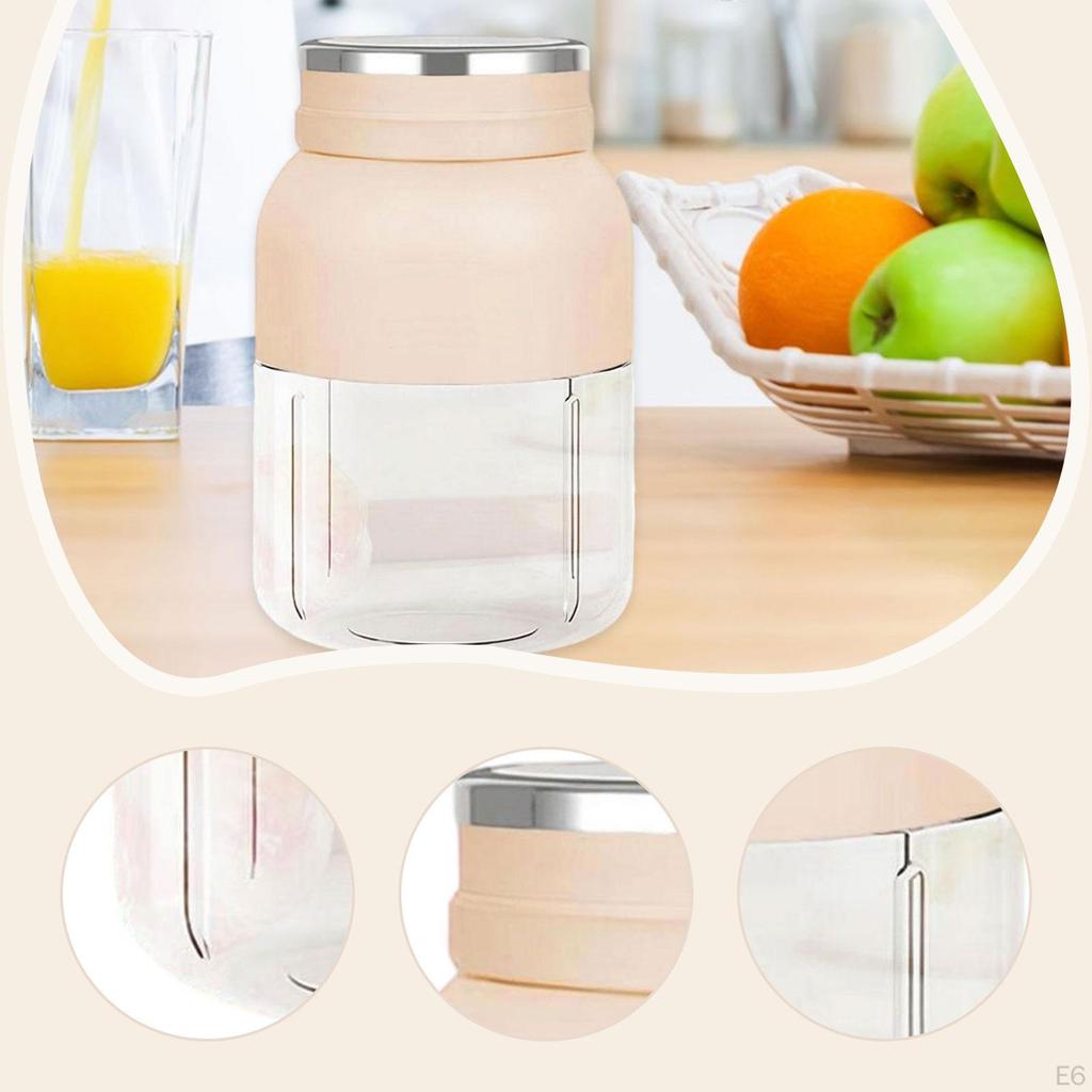 Portable Blender Juicer Lightweight Shakes Automatic Mini Cup 1.2 L for Workout Indoor