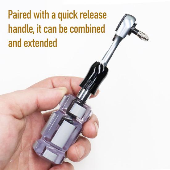 Mini Ratchet Wrench Comfortable Grip High Torque Output Multifunctional Bit Compatibility Hexagonal Handle Wrench Manual Tightening Tool