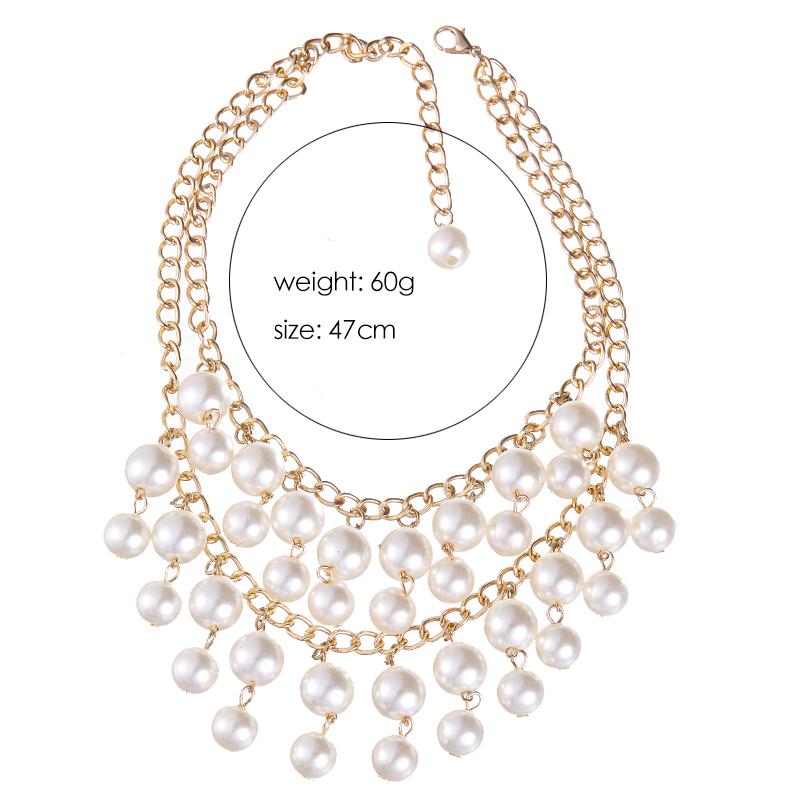 ZRM Jewelry 2 Broke Girls Caroline Pearl Beads Golden Necklace Pendant Cosplay