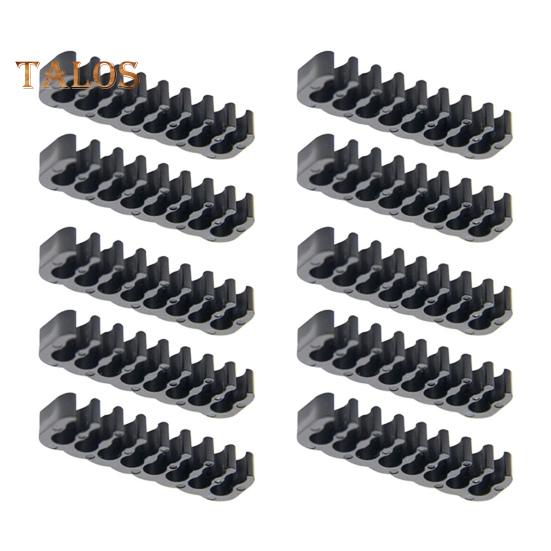 

10 шт. Дротова гребінка Інструмент для прокладки кабелю Економія місця Багатоцільова організація проводів Подовжувачі затискачі для кабелів чорний