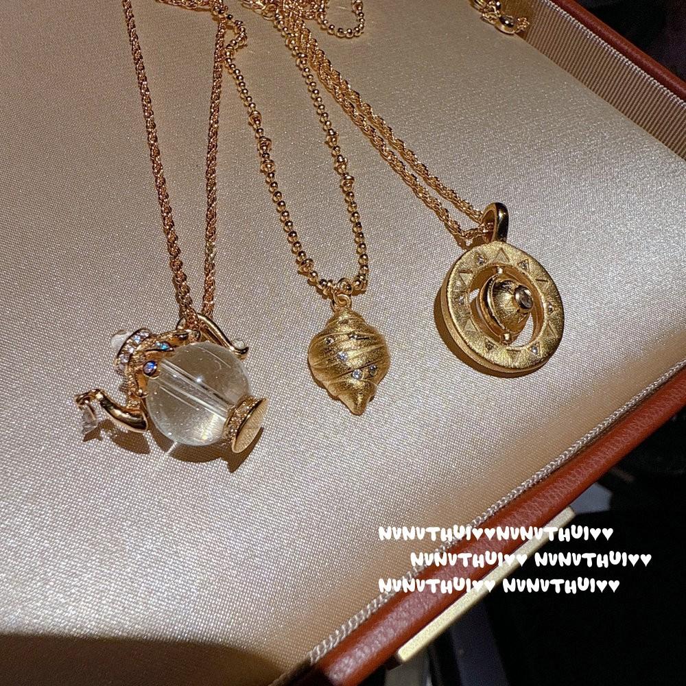 Jewelry, Vintage Handlebar Pot Crystal Dot Diamond Teapot Necklace Vintage Brushed Croissant Necklace