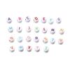 Color Letter Beads On White Background Acrylic English Letter Beads Plastic Round Bracelet Beads 26 Single Letter D