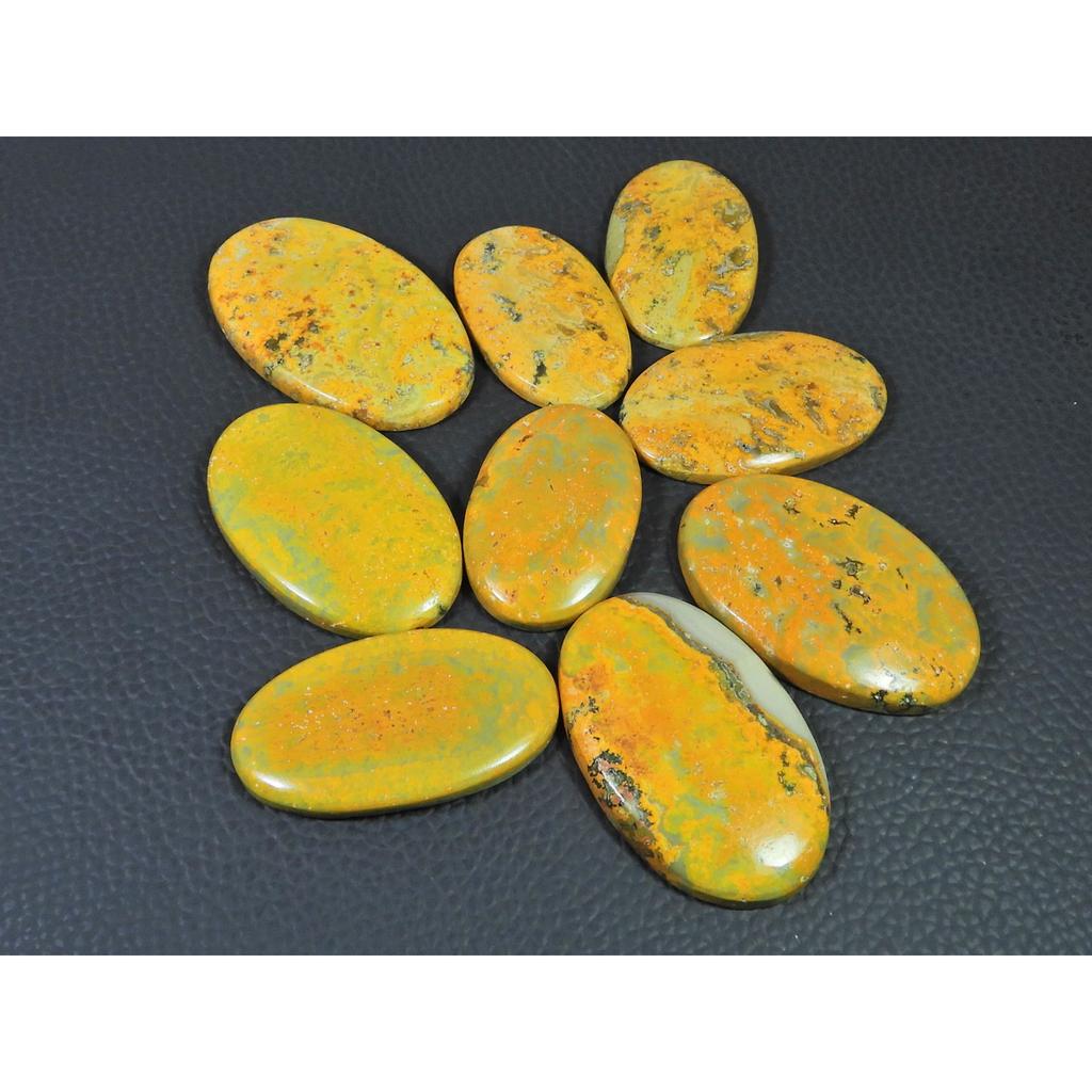 365Cts. Natural Bumble Bee Jasper Oval Cabochon Loose Gemstone 09 Pcs Lot C-2268