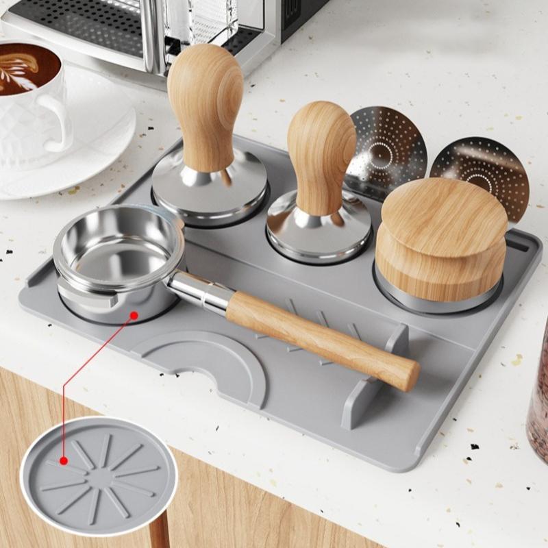 Silicone Espresso Tamping Mat Non Slip Holder Pad Coffee Press Cushion Tools Home Coffee Accessories Tamp Station Mat for Cafe