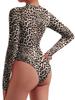 European-American Leopard Print Long Sleeve Jumpsuit for Women - 2024 Collection