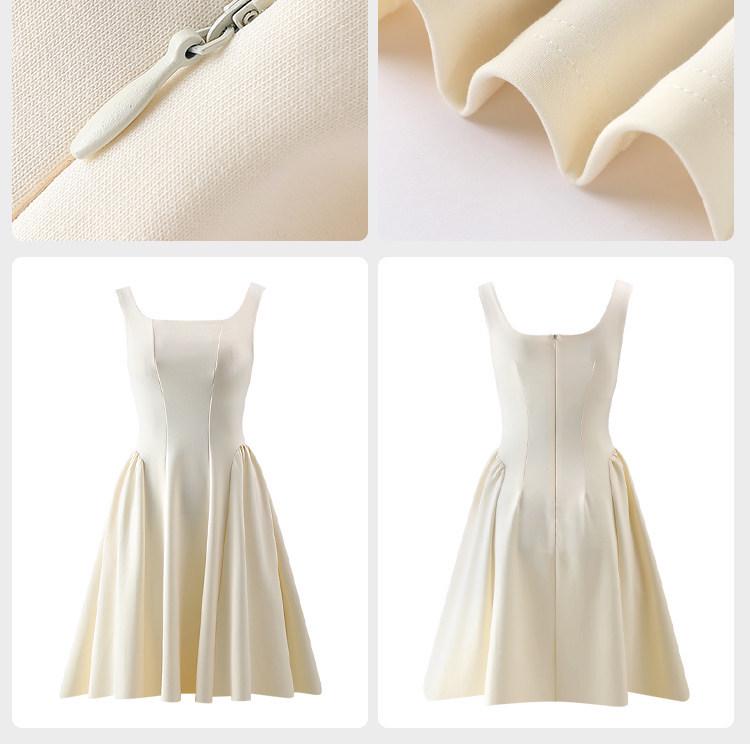 2026 New Yellow Sleeveless Spaghetti Strap Dress for Petite Women: Beautiful Early Spring/Summer Vest Skirt