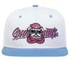 Sproutsy Hat, Unisex, Hip Hop, Bulldog Design, Pink and White, for Men and Women