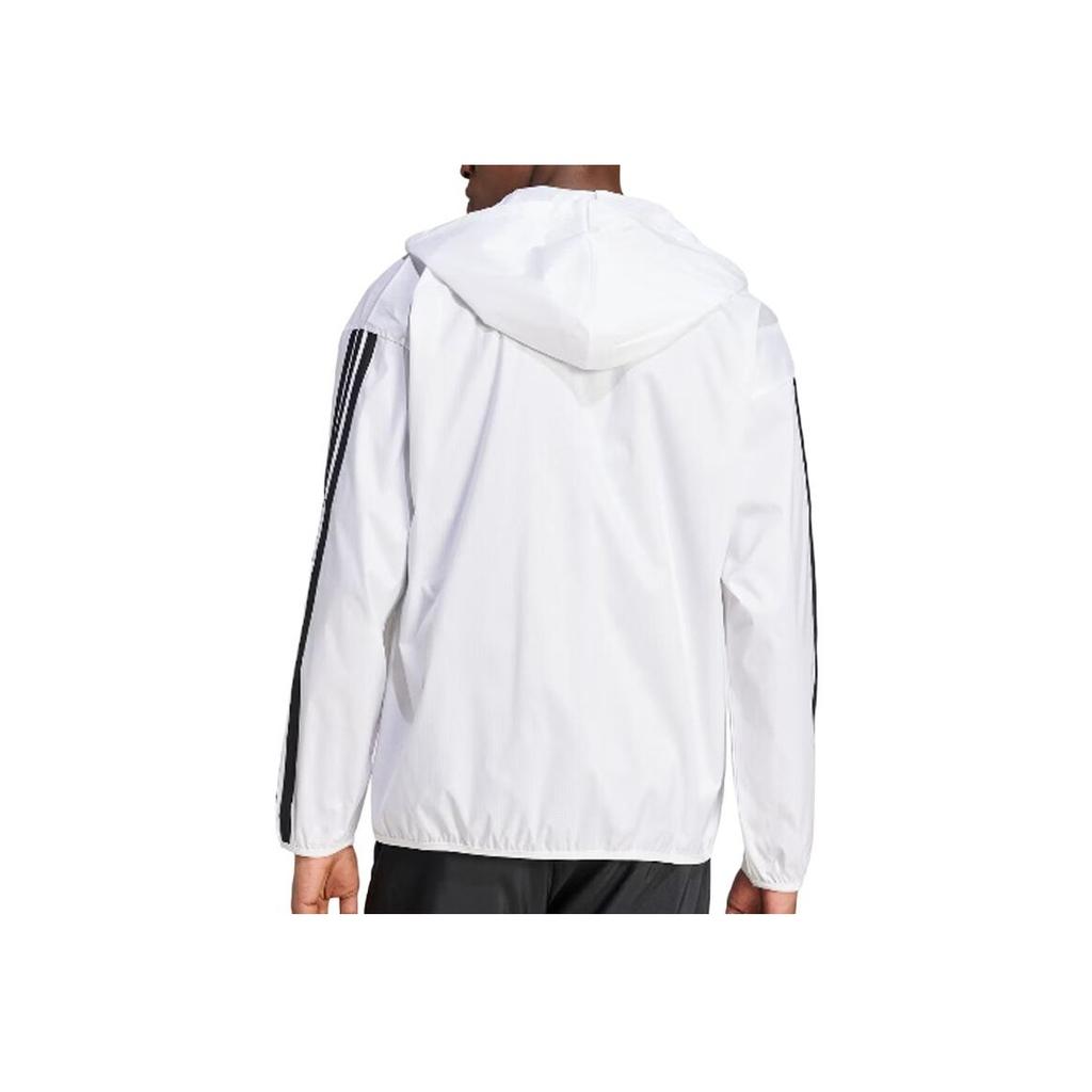 Adidas SS25 Comfortable Versatile Sports Striped Casual Jacket Men Jacket White JF3682