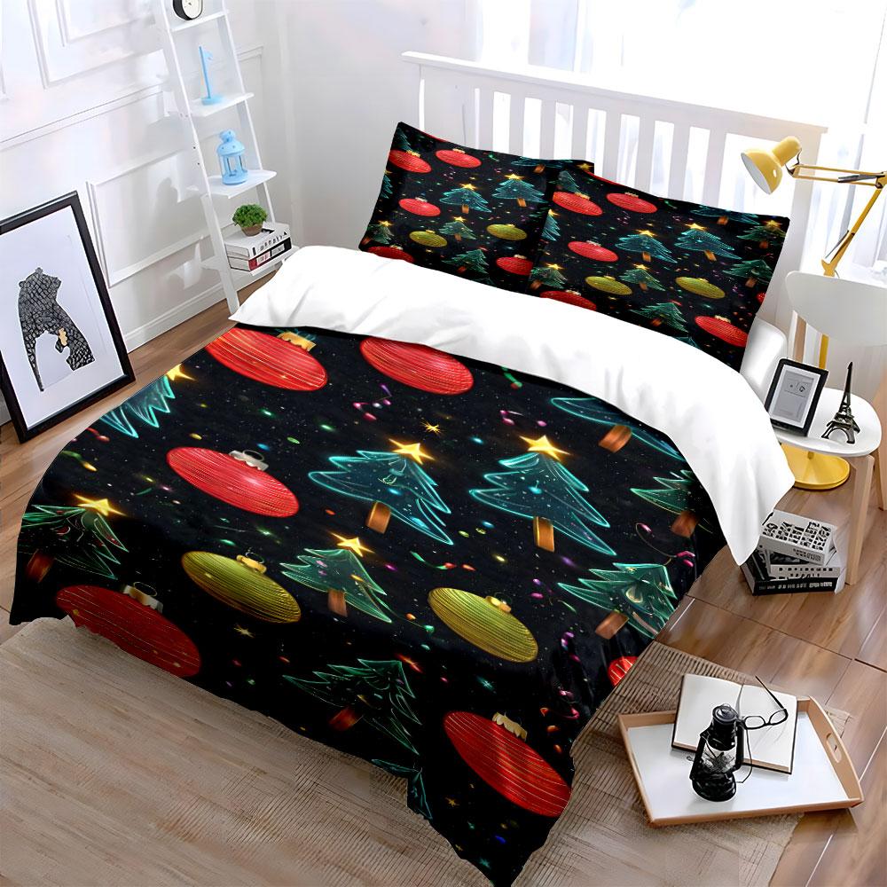 Glowing festive forest dreams Bedding sets Duvet cover sets Duvet covers Pillowcases(1*Duvet Cover 2*Pillowcases without duvet insert)