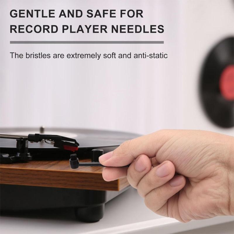 Turntable Cartridge Styluses Brush Phono Needle Cleaner Needle Cleaning Brush Effectively Removes Dust Easy to Use