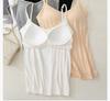 Women's Modal Spaghetti Strap Tank Top with Built-in Bra Pads - Plus Size Sports Bra Underwear