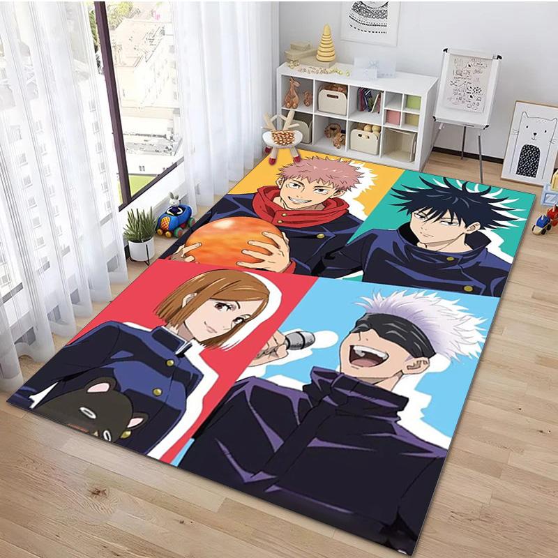 Jujutsu Kaisen Characters Home Carpet Office Decorative Carpet For Living Room Bedroom Door Mat Floor Rug Computer Chair Area Rug